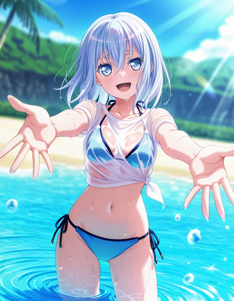 gái xinh anime mặc bikini siêu xinh