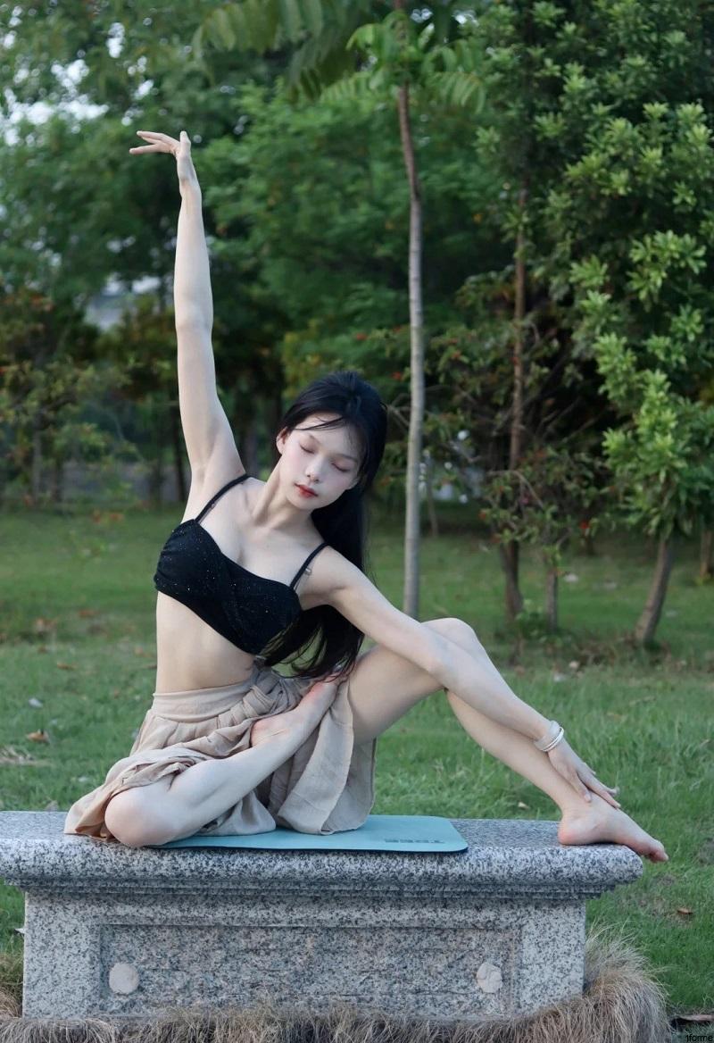 gái xinh tập yoga dáng chuẩn