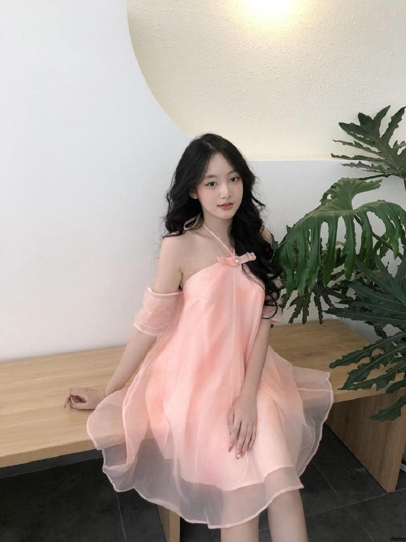 hình ảnh gái xinh mặc pinky xinh