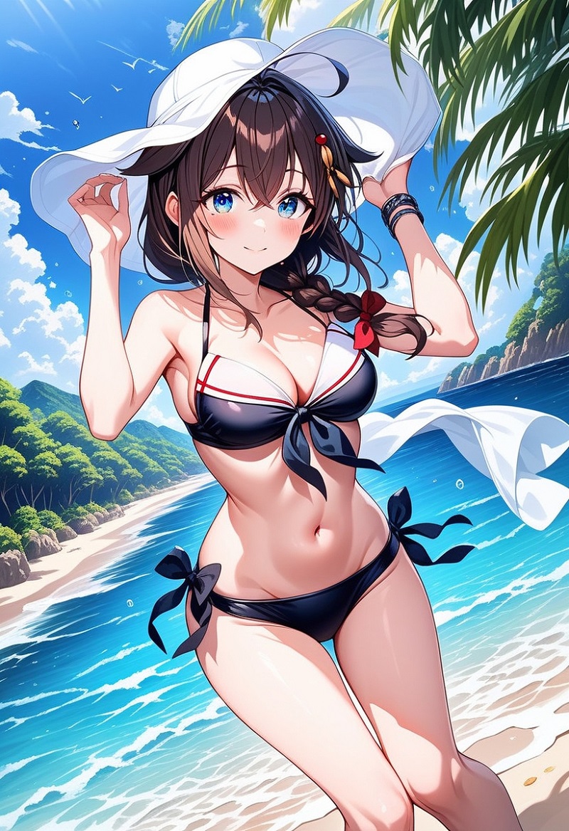 hình nền anime mặc bikini hd xinh